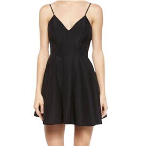 Keepsake Star Crossed Black Mini Spaghetti Strap Fit and Flare Dress Size Small